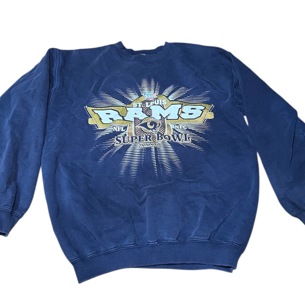 Vintage St. Louis Rams Super Bowl Blue Medium Sweatshirt
